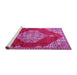 Sideview of Machine Washable Medallion Pink Traditional Rug, wshtr4356pnk