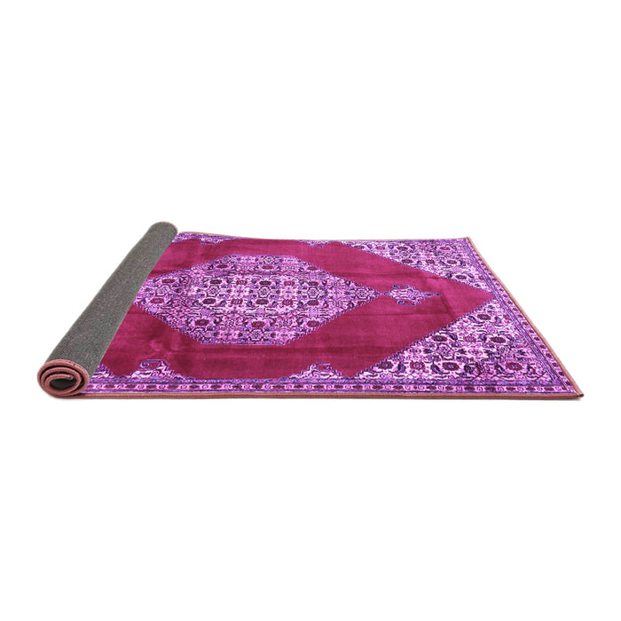 Sideview of Medallion Purple Traditional Rug, tr4356pur
