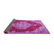 Sideview of Medallion Purple Traditional Rug, tr4356pur