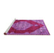 Sideview of Machine Washable Medallion Purple Traditional Area Rugs, wshtr4356pur