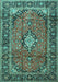 Medallion Turquoise Traditional Rug, tr4357turq