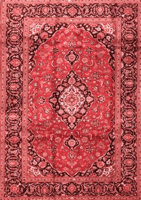 Medallion Red Traditional Rug, tr4357red