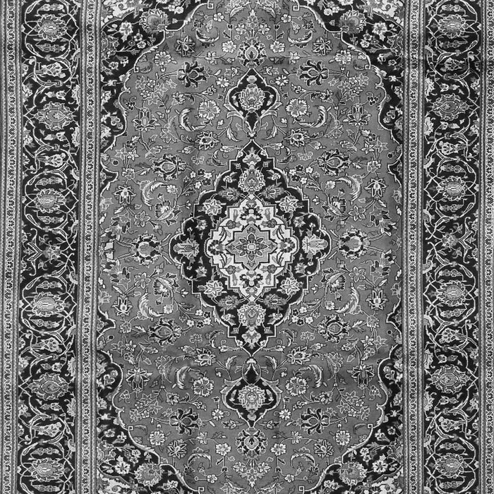 Serging Thickness of Machine Washable Medallion Gray Traditional Rug, wshtr4357gry