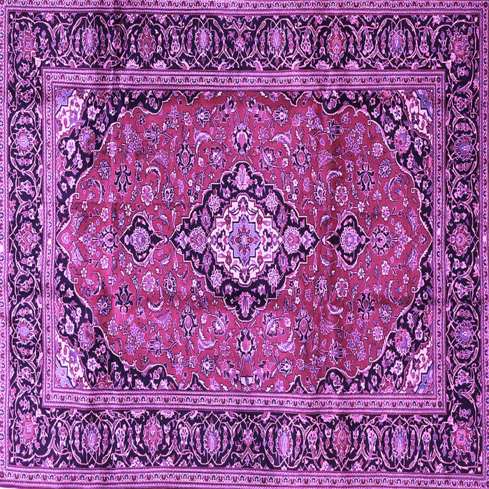 Square Medallion Purple Traditional Rug, tr4357pur