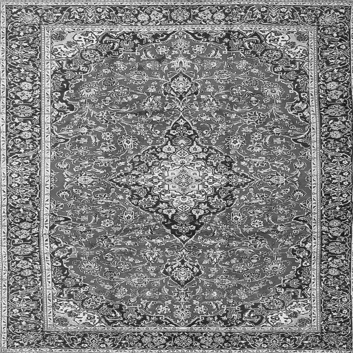 Serging Thickness of Medallion Gray Traditional Rug, tr4358gry