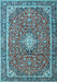 Medallion Light Blue Traditional Rug, tr4358lblu