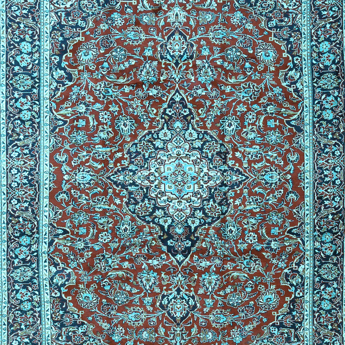 Medallion Light Blue Traditional Rug, tr4358lblu