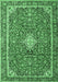 Medallion Emerald Green Traditional Rug, tr4358emgrn