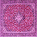 Square Medallion Pink Traditional Rug, tr4358pnk