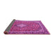 Sideview of Medallion Pink Traditional Rug, tr4358pnk