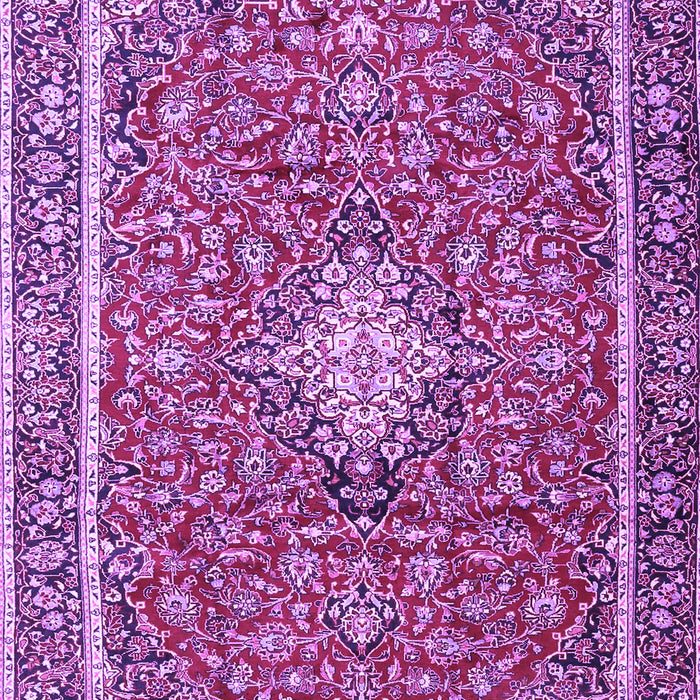 Machine Washable Medallion Purple Traditional Area Rugs, wshtr4358pur