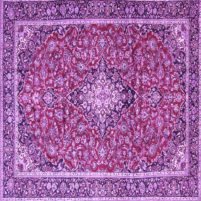 Square Medallion Purple Traditional Rug, tr4358pur