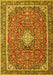 Medallion Yellow Traditional Rug, tr4358yw