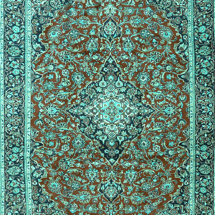 Medallion Turquoise Traditional Rug, tr4358turq