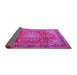 Sideview of Medallion Pink Traditional Rug, tr4359pnk