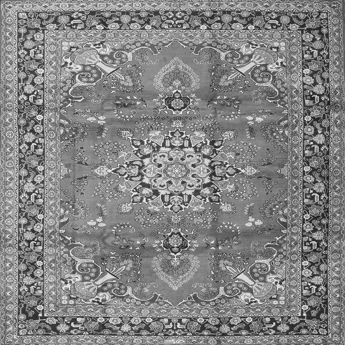 Serging Thickness of Medallion Gray Traditional Rug, tr4359gry