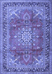 Medallion Blue Traditional Rug, tr4359blu