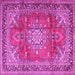 Square Medallion Pink Traditional Rug, tr4359pnk