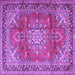 Square Medallion Purple Traditional Rug, tr4359pur