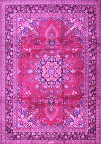 Medallion Pink Traditional Rug, tr4359pnk