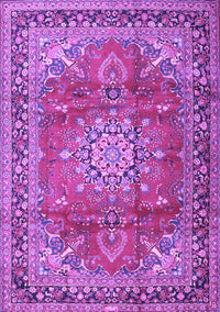 Medallion Purple Traditional Rug, tr4359pur