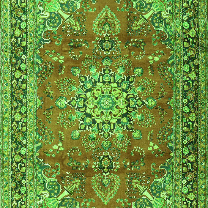 Medallion Green Traditional Rug, tr4359grn