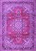 Machine Washable Medallion Purple Traditional Area Rugs, wshtr4359pur