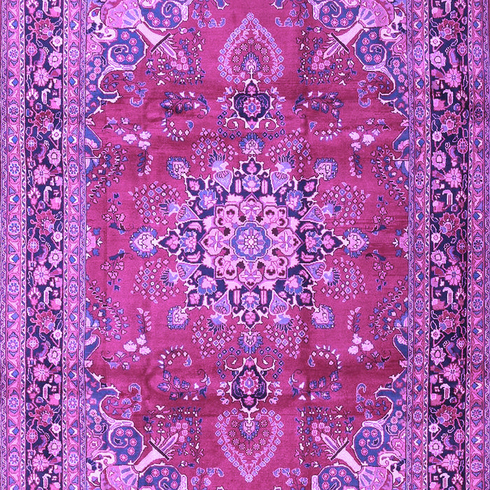 Machine Washable Medallion Purple Traditional Area Rugs, wshtr4359pur