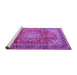 Sideview of Machine Washable Medallion Purple Traditional Area Rugs, wshtr4359pur