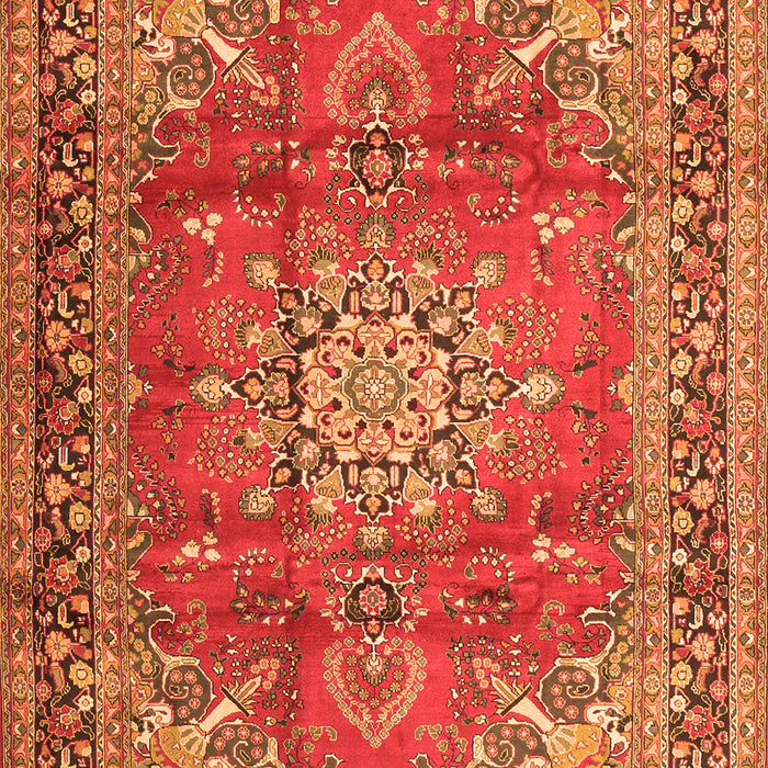 Medallion Orange Traditional Rug, tr4359org