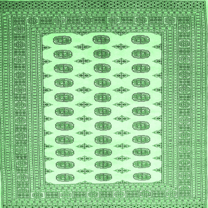 Square Persian Emerald Green Traditional Rug, tr435emgrn