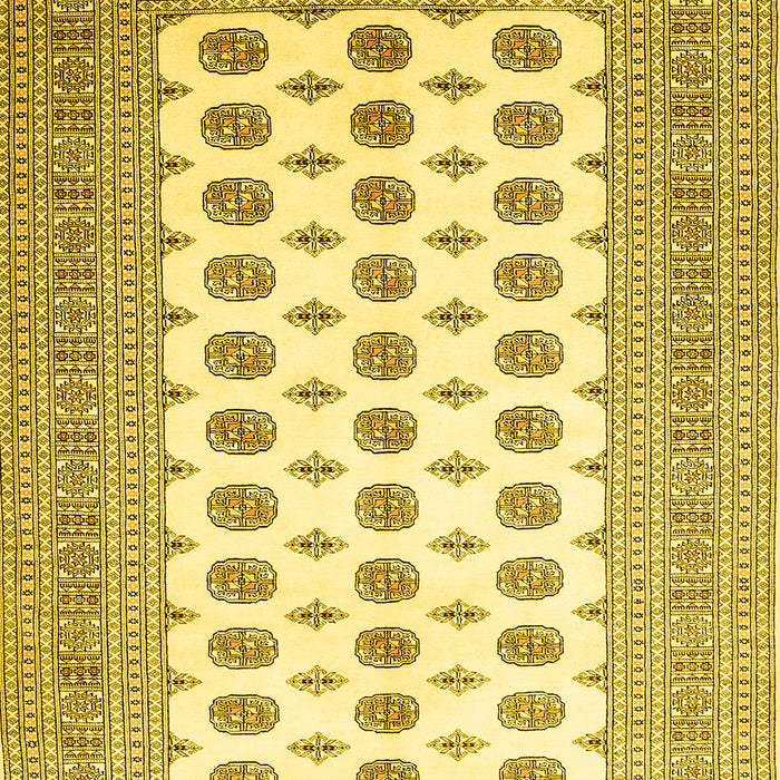 Machine Washable Persian Yellow Traditional Rug, wshtr435yw