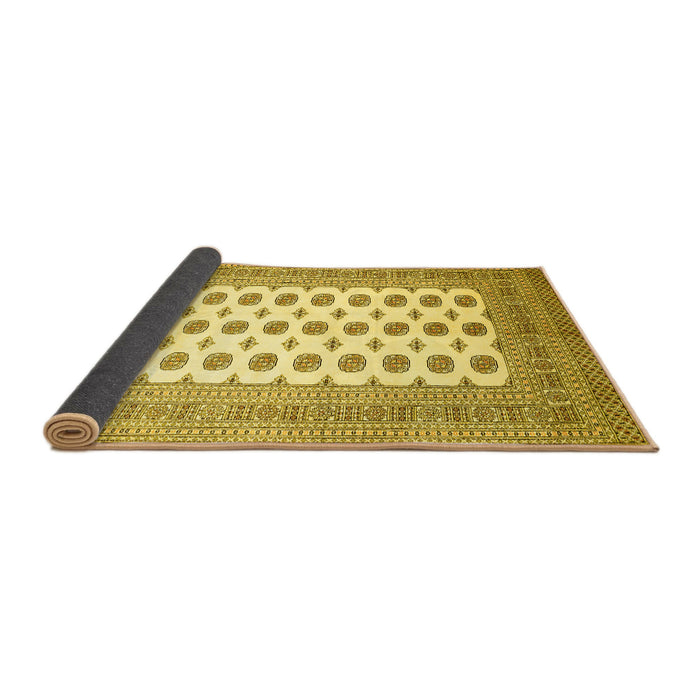 Sideview of Persian Yellow Traditional Rug, tr435yw