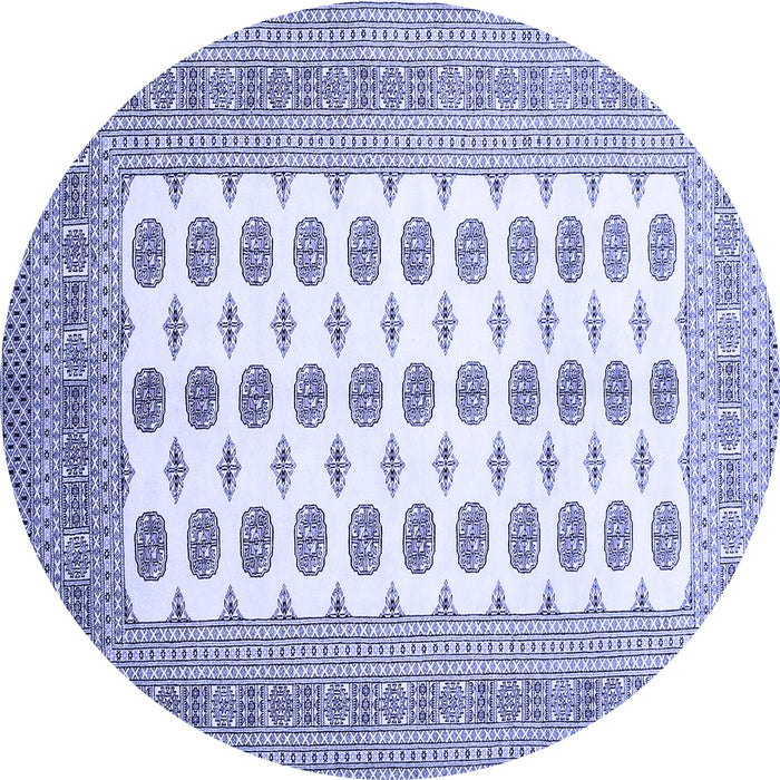 Round Persian Blue Traditional Rug, tr435blu