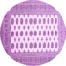 Round Persian Purple Traditional Rug, tr435pur