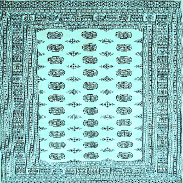 Square Machine Washable Persian Light Blue Traditional Rug, wshtr435lblu