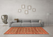 Machine Washable Persian Orange Traditional Area Rugs in a Living Room, wshtr4360org