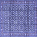 Square Persian Blue Traditional Rug, tr4360blu