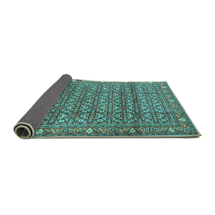Sideview of Persian Turquoise Traditional Rug, tr4360turq