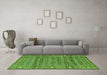 Machine Washable Persian Green Traditional Area Rugs in a Living Room,, wshtr4360grn