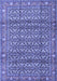 Machine Washable Persian Blue Traditional Rug, wshtr4360blu