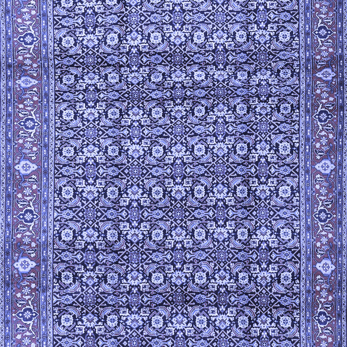 Machine Washable Persian Blue Traditional Rug, wshtr4360blu