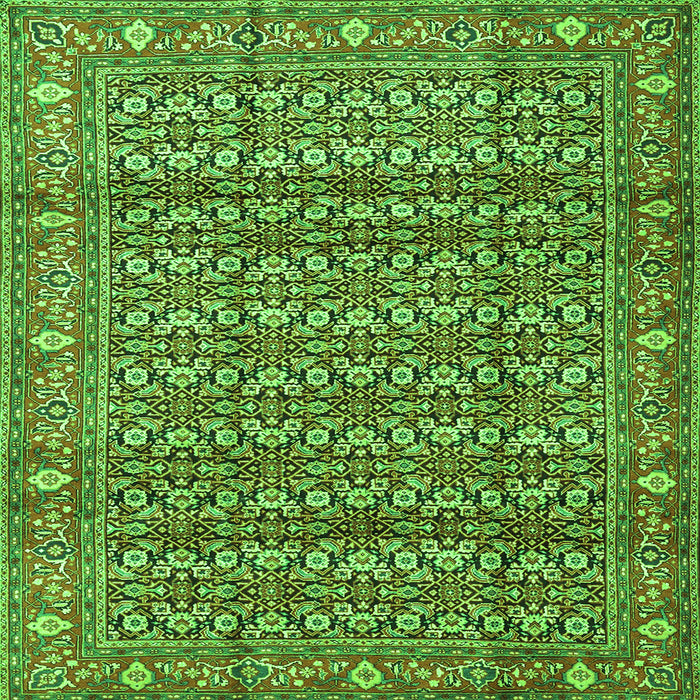 Serging Thickness of Persian Green Traditional Rug, tr4360grn