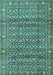 Machine Washable Persian Turquoise Traditional Area Rugs, wshtr4360turq