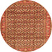 Square Persian Orange Traditional Rug, tr4360org