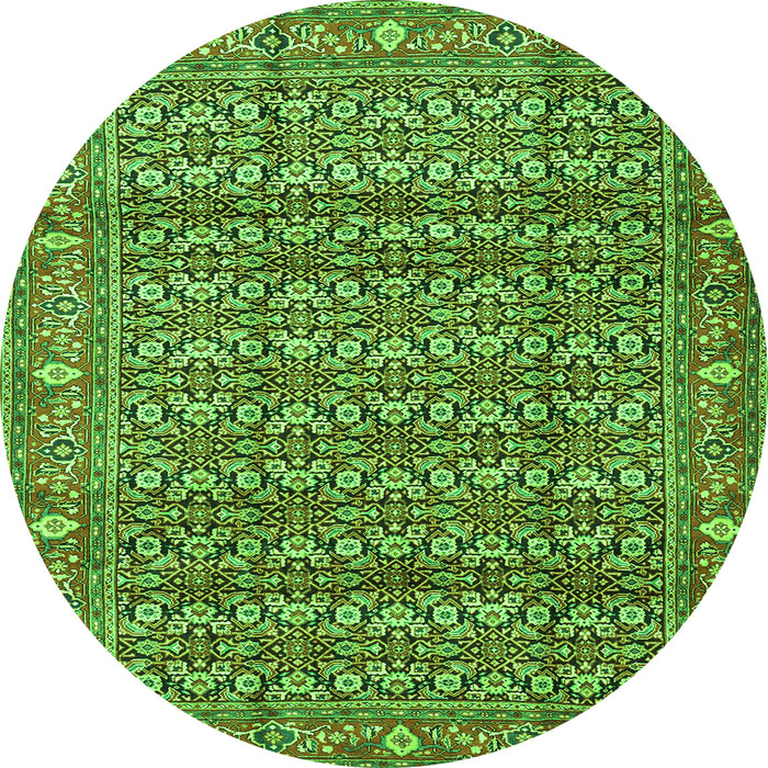 Machine Washable Persian Green Traditional Area Rugs, wshtr4360grn