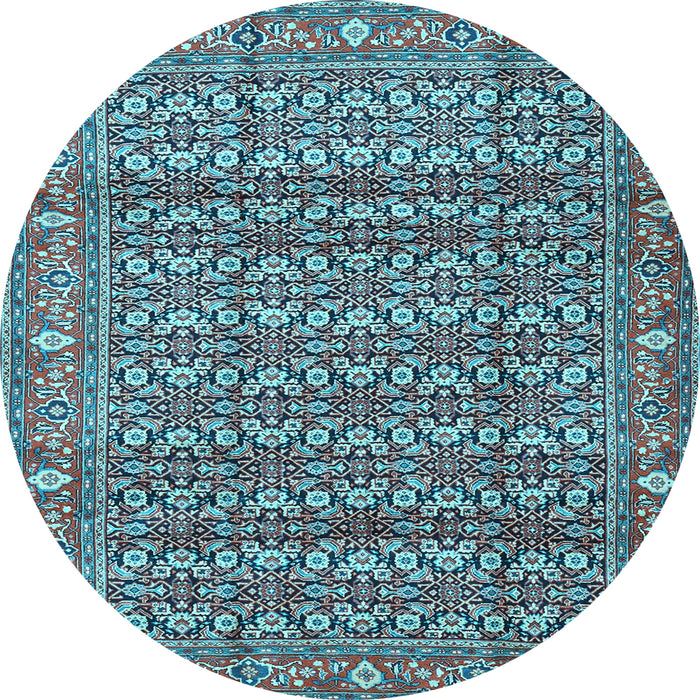 Round Persian Light Blue Traditional Rug, tr4360lblu