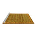 Sideview of Machine Washable Persian Yellow Traditional Rug, wshtr4360yw