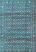 Machine Washable Persian Light Blue Traditional Rug, wshtr4360lblu