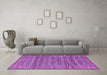 Machine Washable Persian Purple Traditional Area Rugs in a Living Room, wshtr4360pur